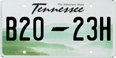 TN license plate B2023H