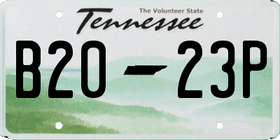 TN license plate B2023P