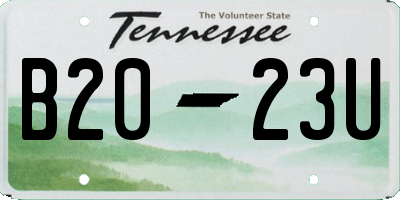 TN license plate B2023U