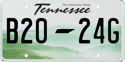 TN license plate B2024G