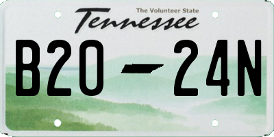 TN license plate B2024N