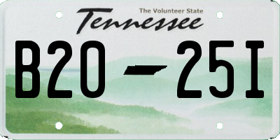 TN license plate B2025I