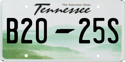 TN license plate B2025S
