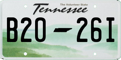 TN license plate B2026I