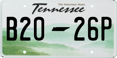 TN license plate B2026P