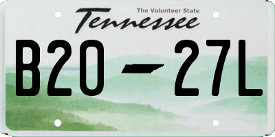 TN license plate B2027L