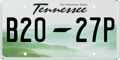 TN license plate B2027P