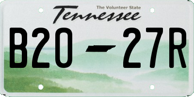 TN license plate B2027R