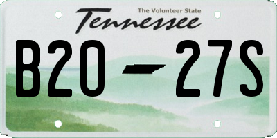 TN license plate B2027S