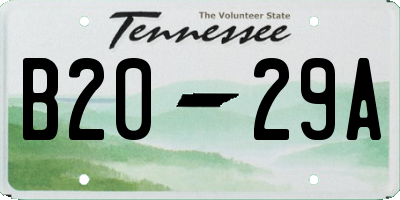 TN license plate B2029A