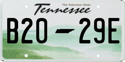 TN license plate B2029E