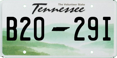 TN license plate B2029I