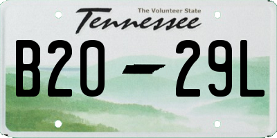 TN license plate B2029L