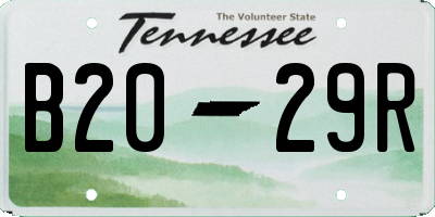 TN license plate B2029R