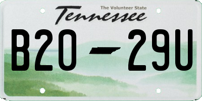 TN license plate B2029U