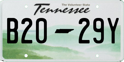 TN license plate B2029Y