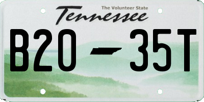 TN license plate B2035T