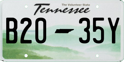 TN license plate B2035Y