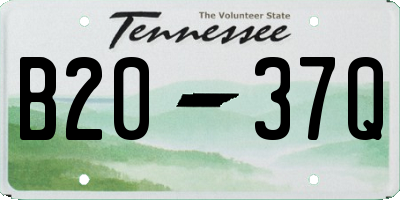 TN license plate B2037Q