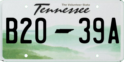 TN license plate B2039A