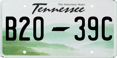 TN license plate B2039C