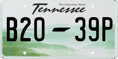 TN license plate B2039P