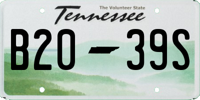 TN license plate B2039S