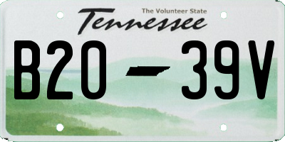 TN license plate B2039V