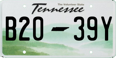 TN license plate B2039Y