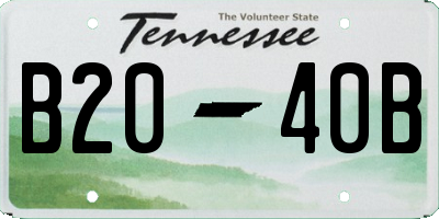 TN license plate B2040B