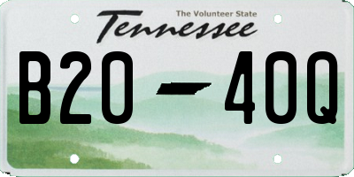 TN license plate B2040Q