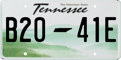 TN license plate B2041E