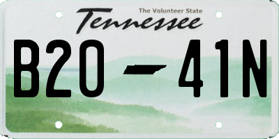 TN license plate B2041N