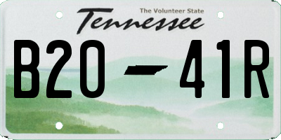 TN license plate B2041R