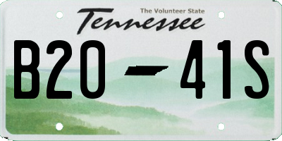 TN license plate B2041S