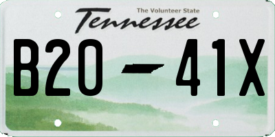 TN license plate B2041X