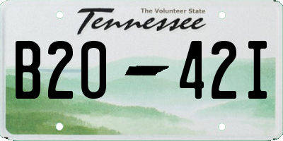 TN license plate B2042I