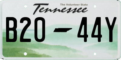 TN license plate B2044Y