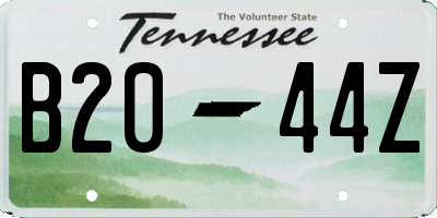TN license plate B2044Z