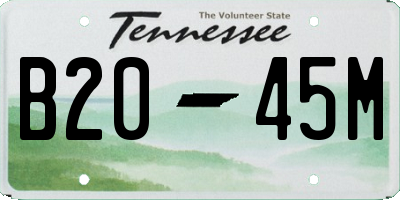 TN license plate B2045M