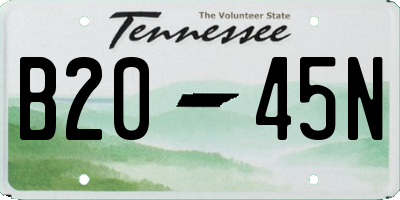TN license plate B2045N