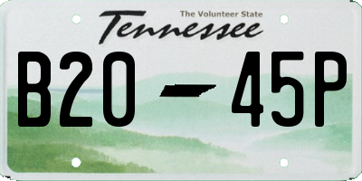 TN license plate B2045P