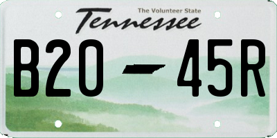 TN license plate B2045R