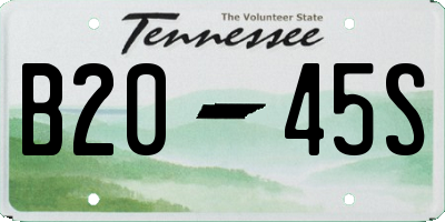 TN license plate B2045S