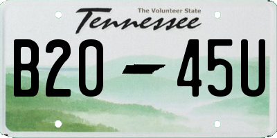 TN license plate B2045U
