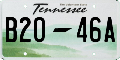 TN license plate B2046A