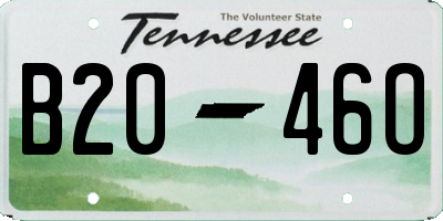 TN license plate B2046O