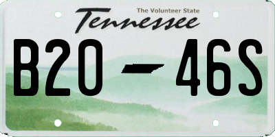 TN license plate B2046S