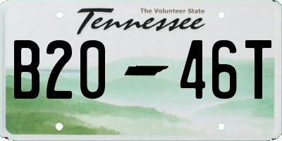 TN license plate B2046T