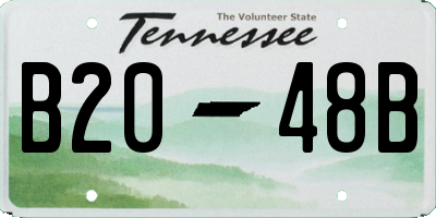 TN license plate B2048B